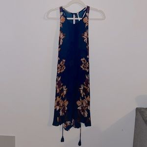 Free People Teal Floral Dress